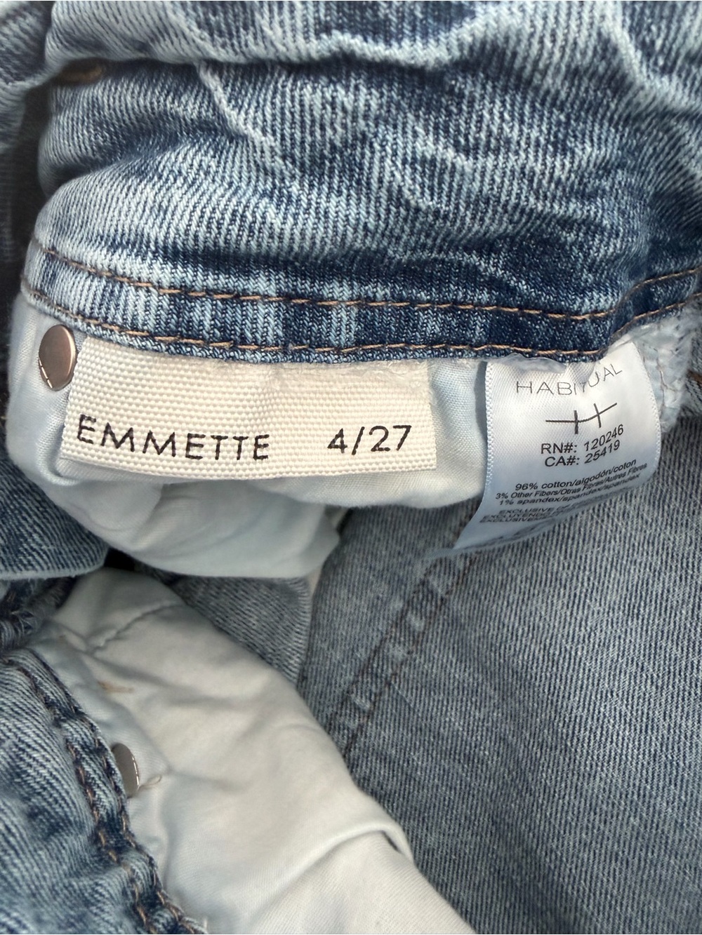 Habitual Emmette High Rise Wide Leg Medium Wash Jeans Size 4/27 - Picture 6 of 15